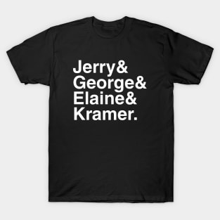 Seinfeld - Jerry & George & Elaine & Kramer. (White) T-Shirt